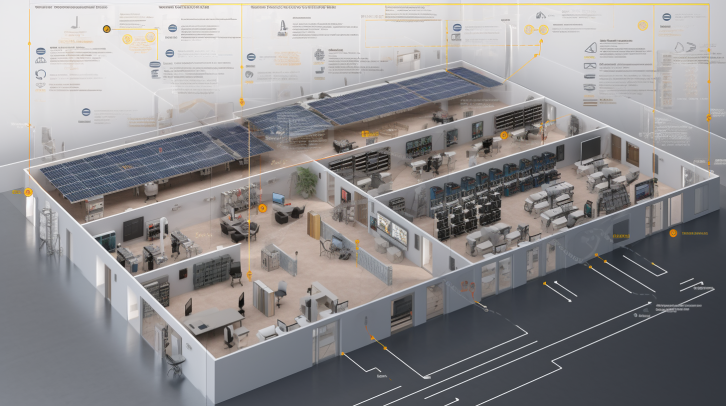 Schémas de communication et de principe des installations solaires