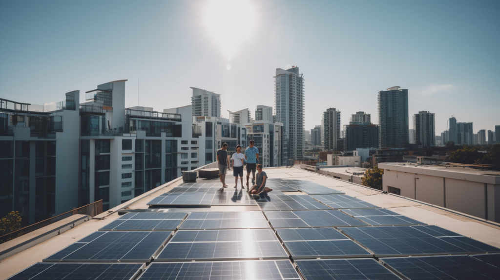 Installation de panneaux solaires en appartement