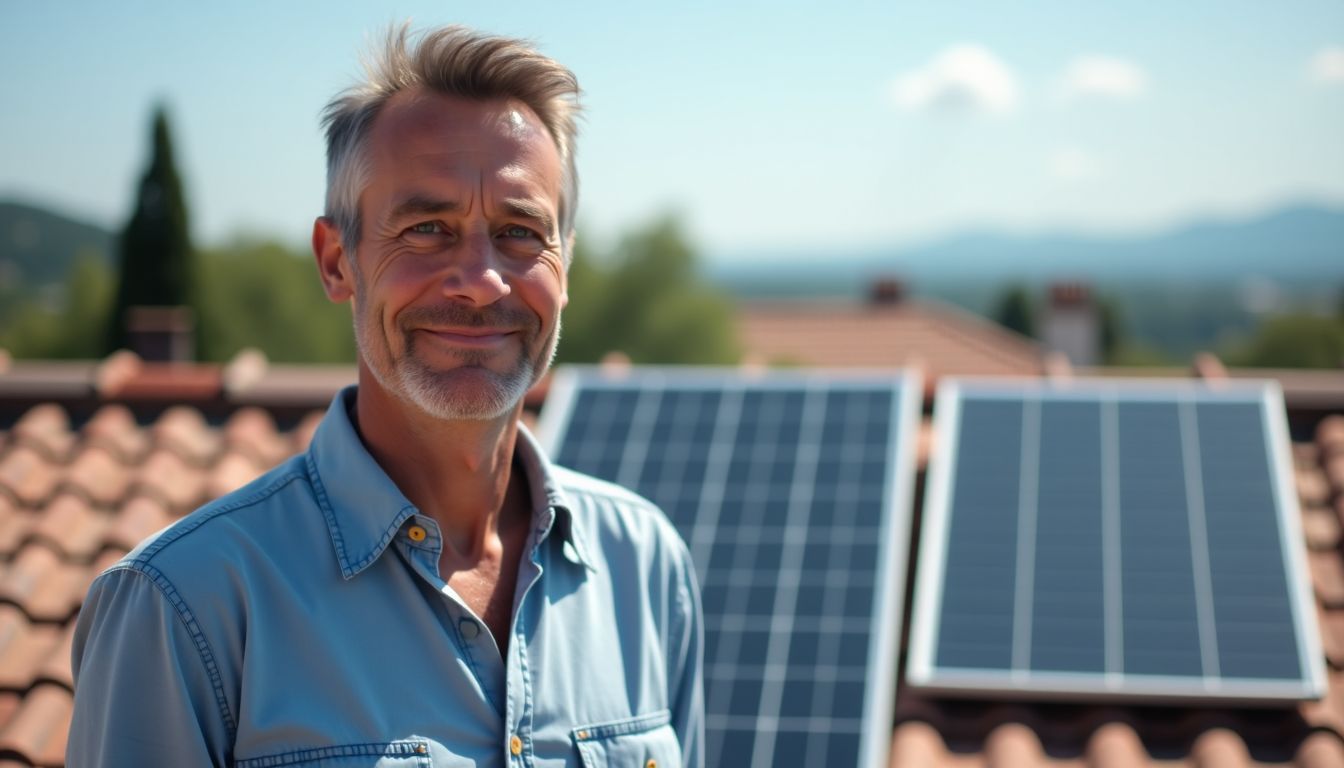 Une personne compare l'efficacité de deux panneaux solaires en France.