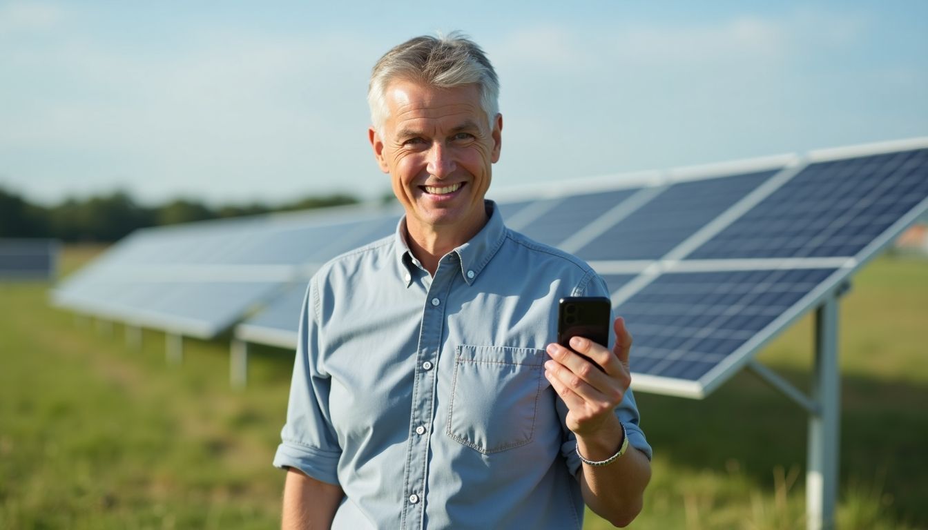 Une personne examine les panneaux solaires mono et poly en France.